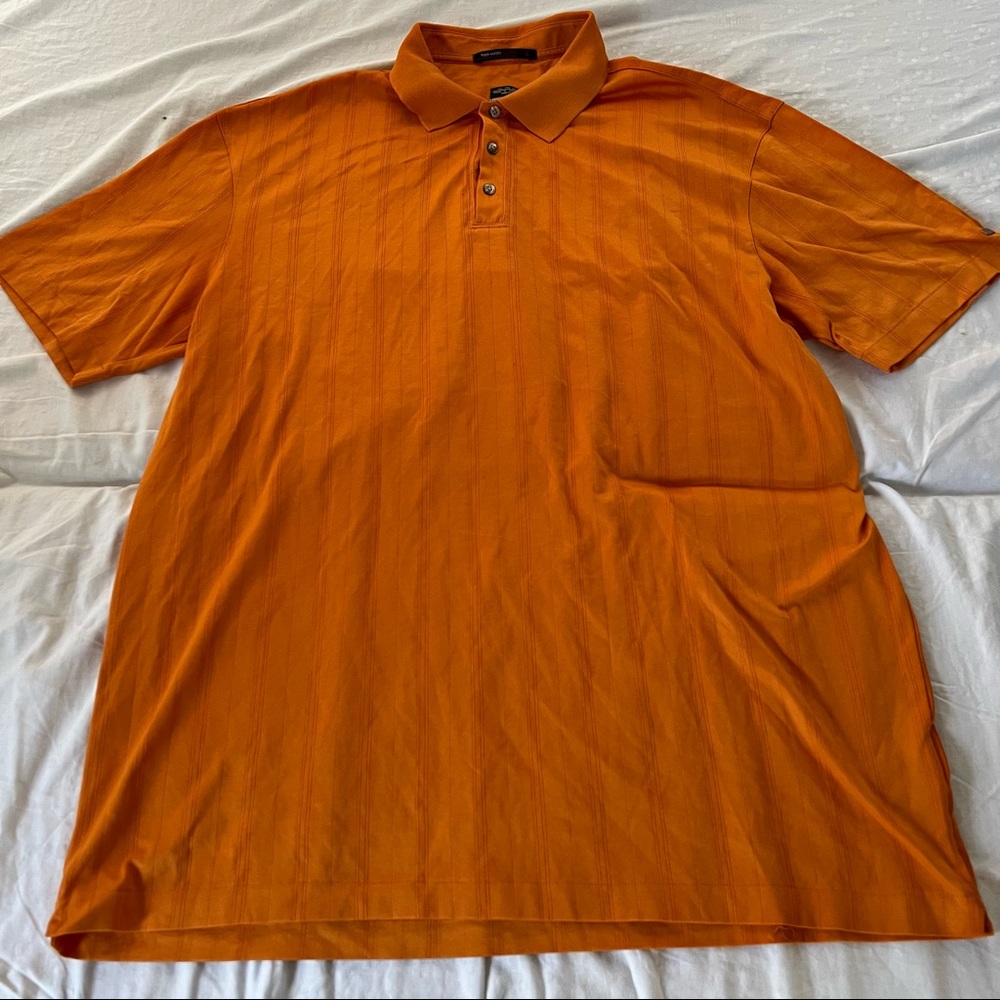 vtg Nike Tiger Woods Collection TW Burnt orange golf polo XXL